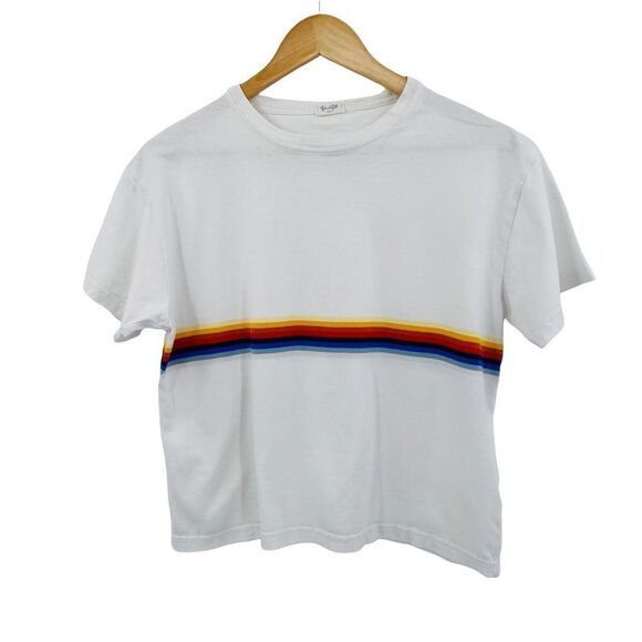 Brandy Melville John Galt rainbow cropped tee - Picture 2 of 8